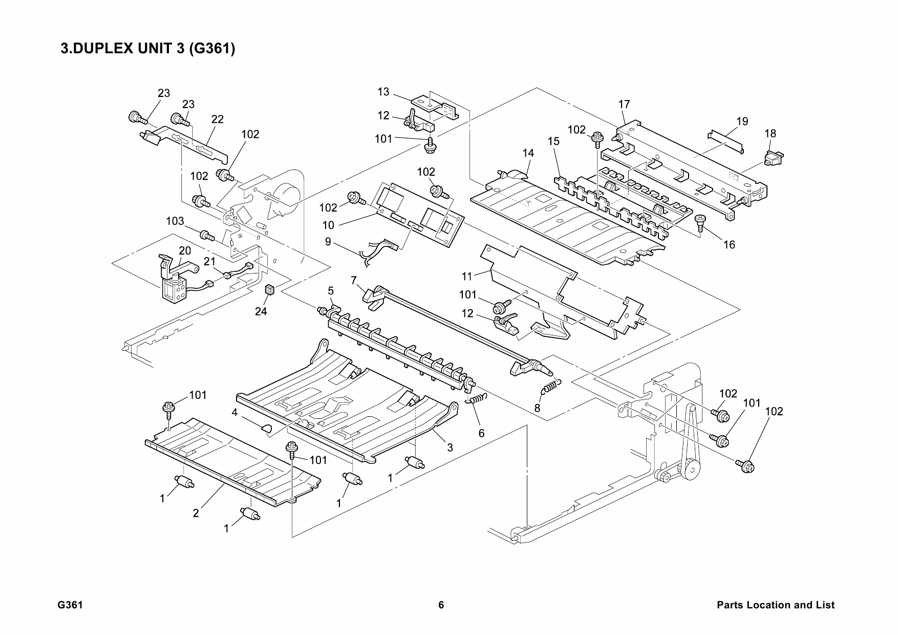 RICOH Options G361 DUPLEX-UNIT-AD450 Parts Catalog PDF download-3 RICOH Options G361 DUPLEX-UNIT-AD450 Parts Catalog PDF download-3